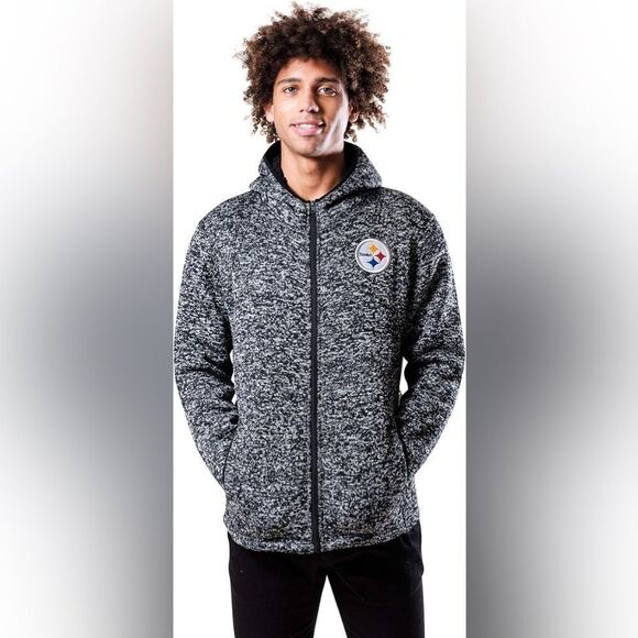 NFL Pittsburgh Steelers Sherpa Full Zip Team Apparel Small - Picture 1 of 9